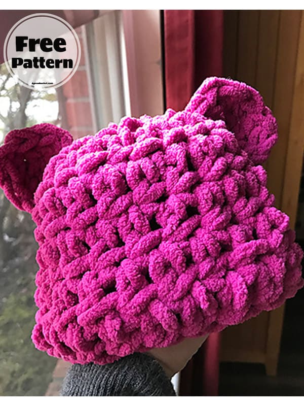 Crochet baby hat with ears