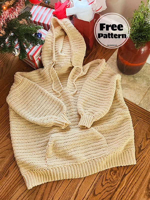 Home Style Crochet Hoodie Free Pattern