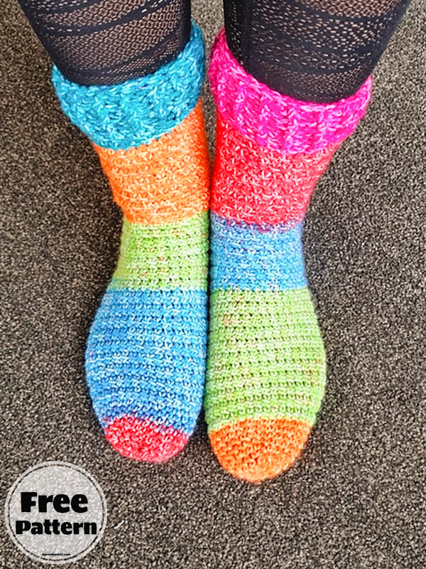 Very Easy Crochet Sock Pattern Free