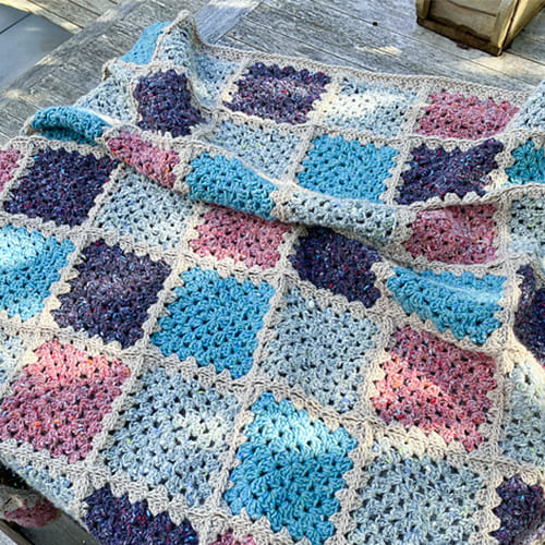 Crochet Blanket Granny Square Pattern Free PDF