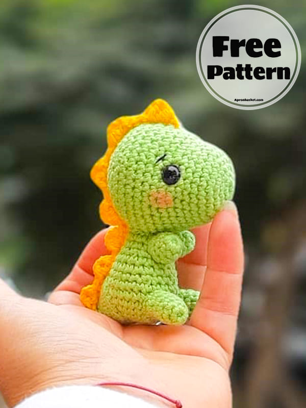 Mini Crochet Dino Free PDF Pattern (2)