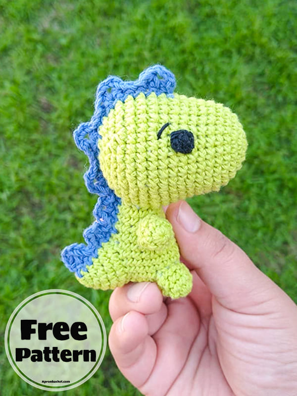 Mini Crochet Dino Free PDF Pattern