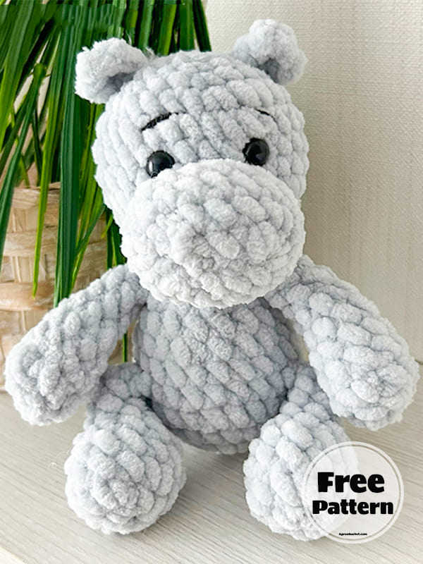 Plush Crochet Hippo Amigurumi Free PDF Pattern (2)