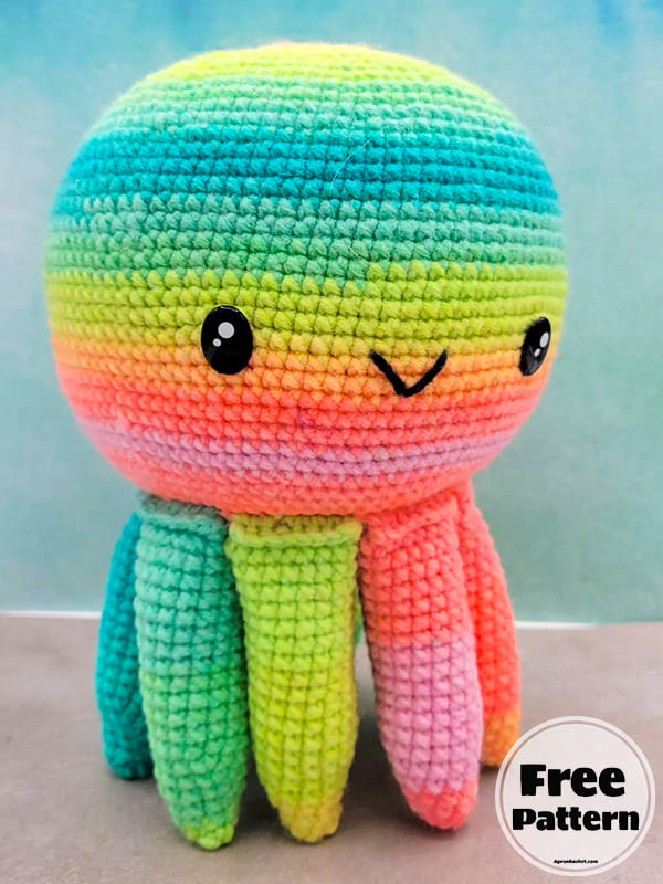 Rainbow Crochet Octopus Pattern (2)