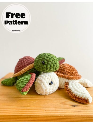 Plush Free Sea Turtle Crochet PDF Pattern