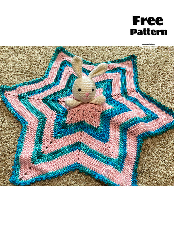 6 point star bunny lovey crochet pattern