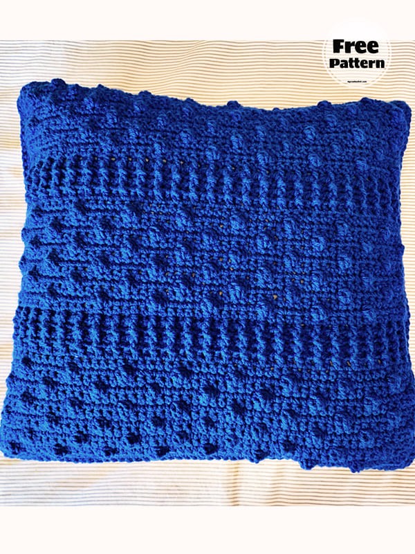Bobble Crochet Decorative Pillow Free Pattern 