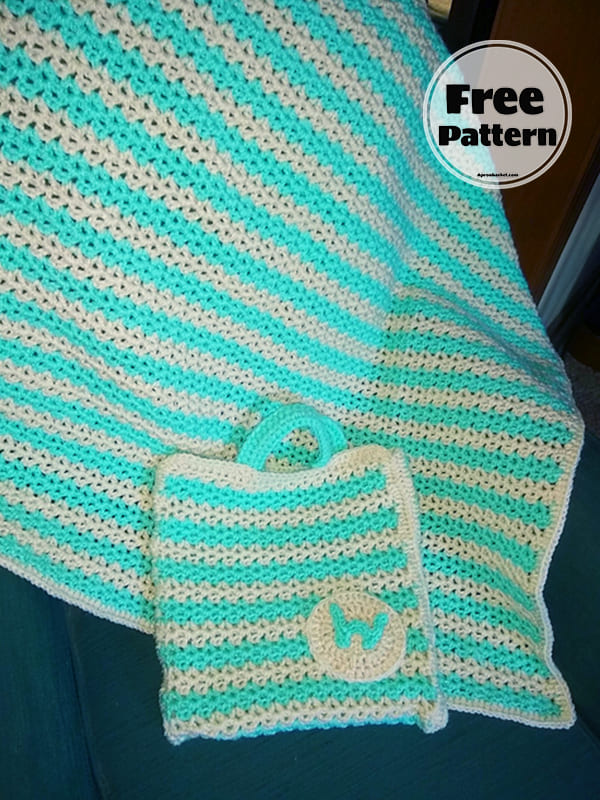 Crochet Baby Ripple Blanket And Bag Free Pattern 