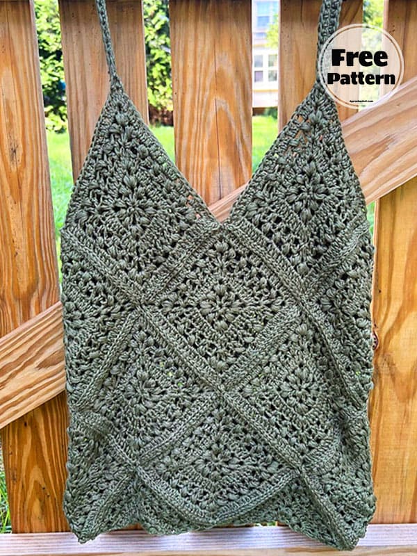 Crochet Granny Square Tank Top Free Pattern 