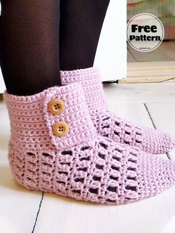 Pink Fairy Easy Crochet Socks For Adults Pattern Free