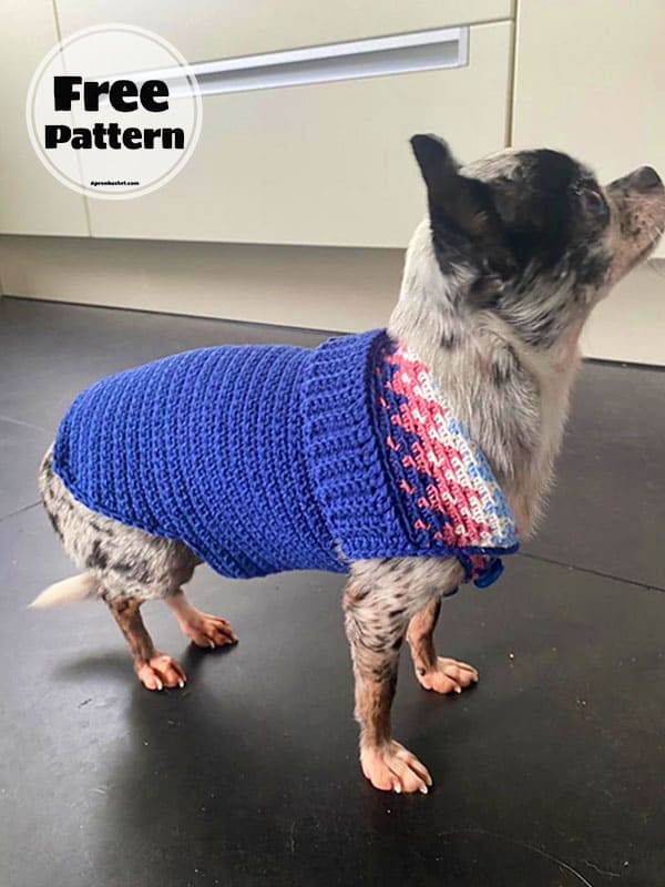 Small Heart Free Dog Crochet Pattern Sweater Pattern 