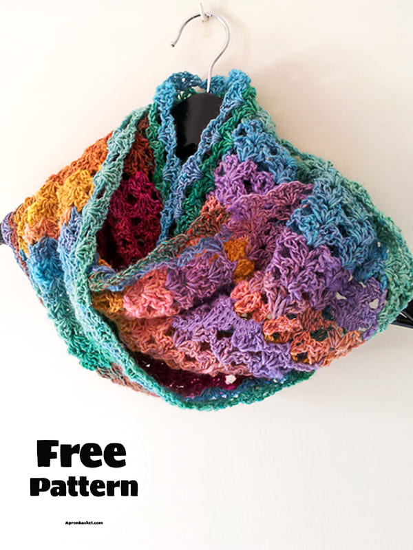 free lacy crochet infinity scarf pattern (2)