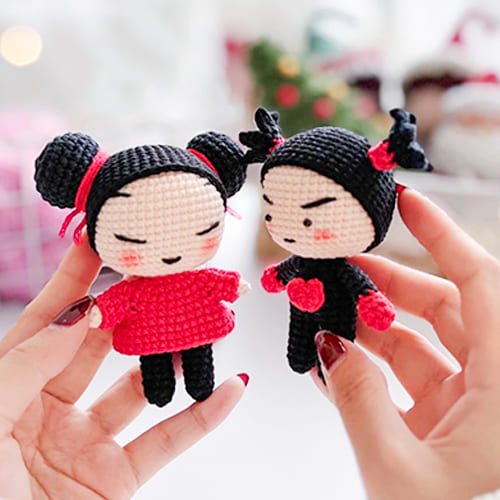 Amigurumi Pucca And Garu Crochet Doll Free Pattern