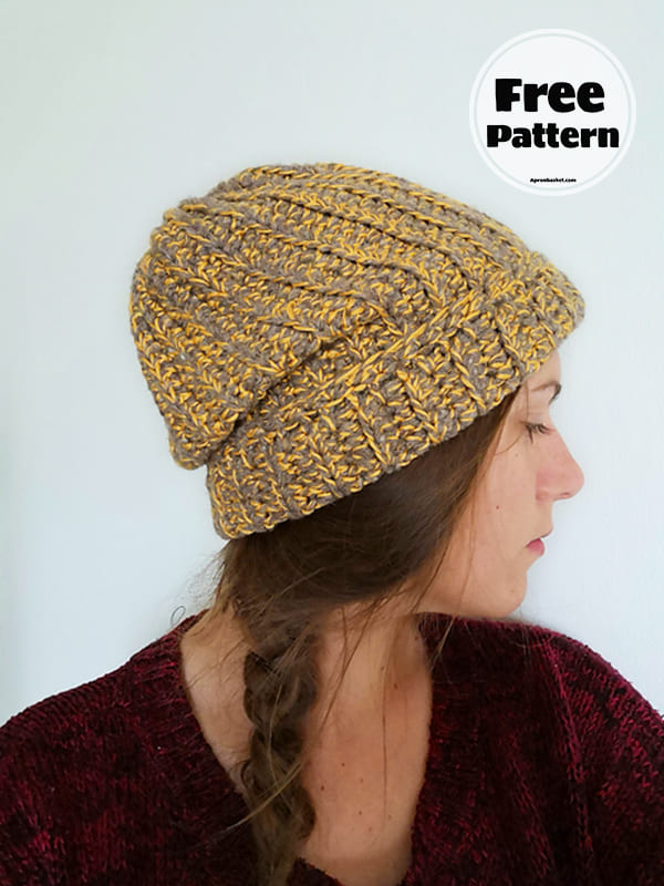 Basic Slouchy Beanie Crochet Pattern Free 