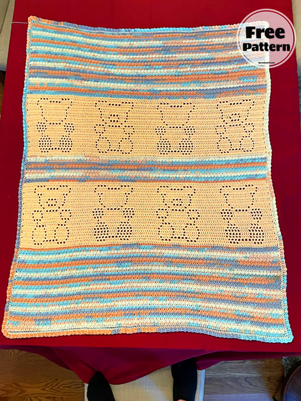Bear Best Crochet Pattern For Baby Blanket Free PDF