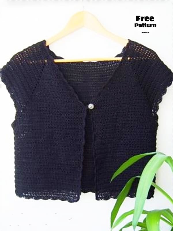 Black Love Easy Crochet Bolero Pattern Free PDF