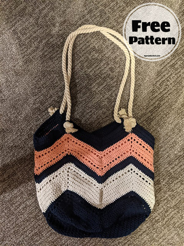 Chevron Crochet Beach Bag Free Pattern (2)