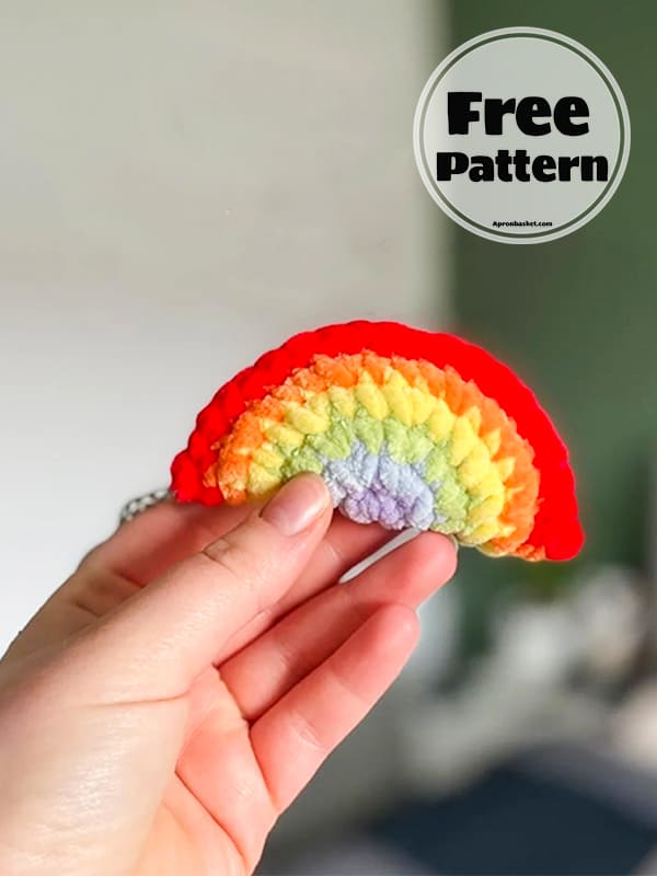 Free Crochet Rainbow Keychain PDF Pattern (2)