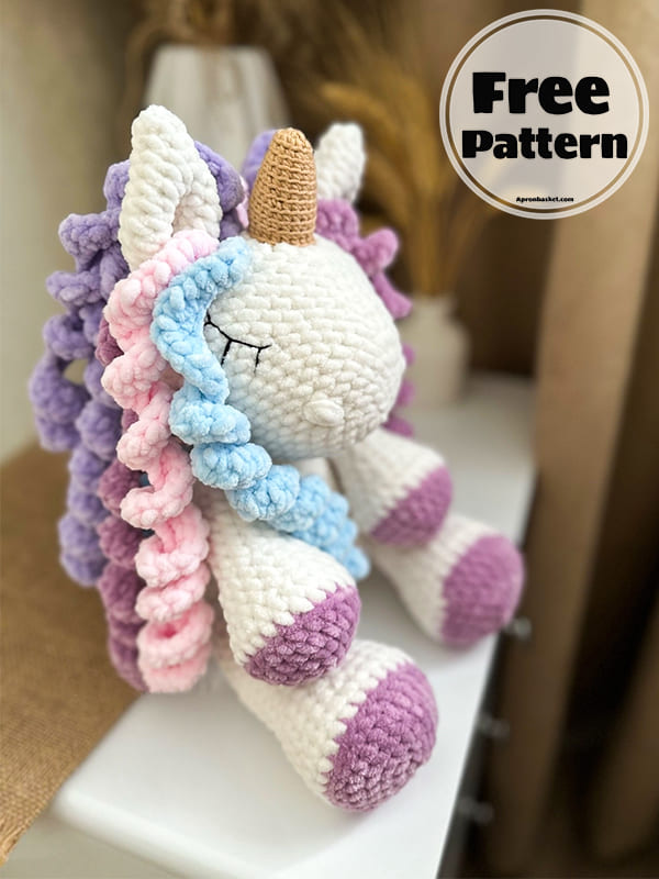Free Marshmallow Unicorn Crochet Pattern-2