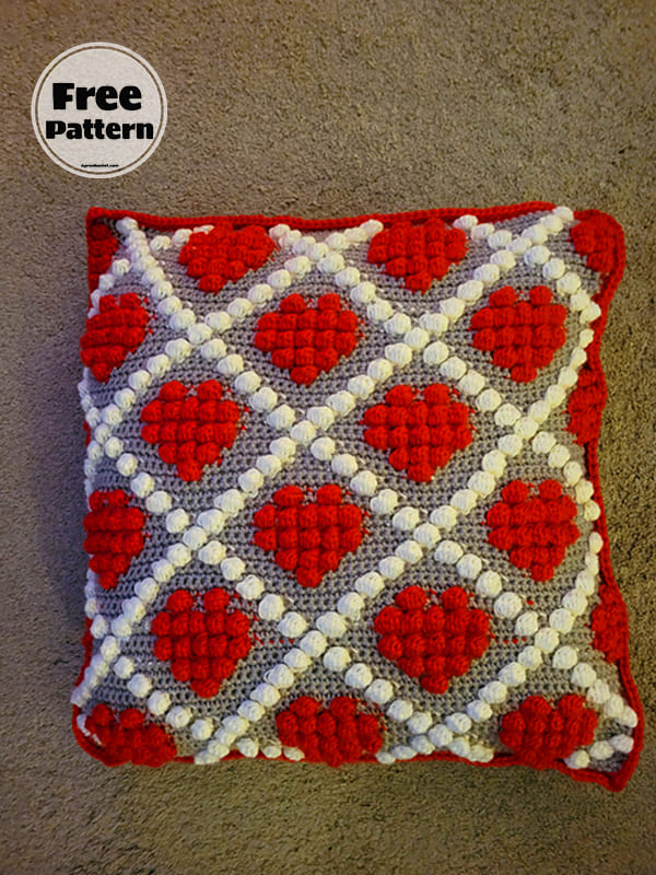 Small Heart Pillow Crochet Pattern Free