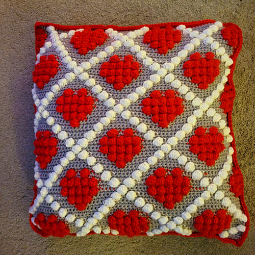 Mini Heart Pillow Crochet Pattern Free