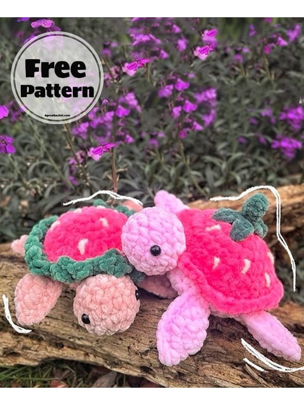 Strawberry Turtle Crochet Free Amigurumi PDF Pattern (2)