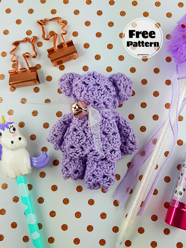Teddy Bear Free Washcloth Crochet Pattern 