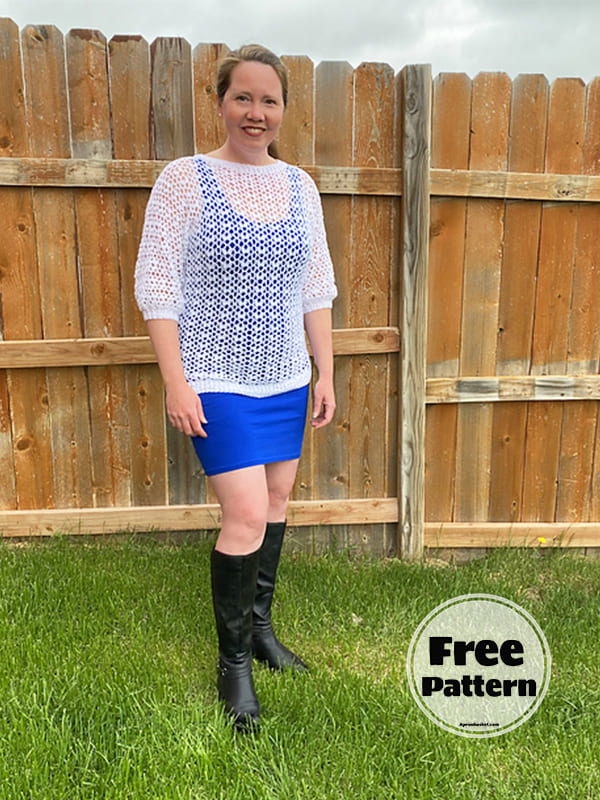 White Summer Crochet Sweater Pattern Free