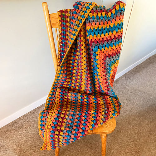 Rectangle Afghan Crochet Granny Blanket Pattern Free