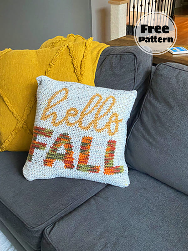 Autumn Simple Crochet Pillow Pattern Free