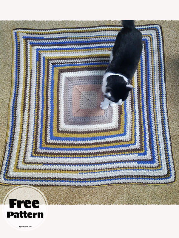 Best Square Crochet Easy Baby Blanket Pattern Free