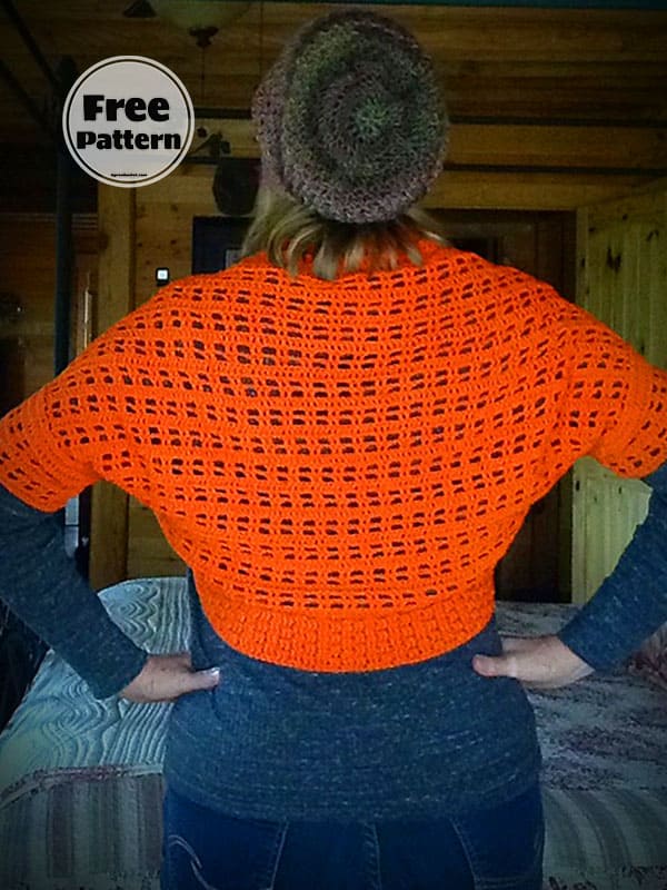 Chic Orange Easy Shrug Crochet Pattern Free PDF