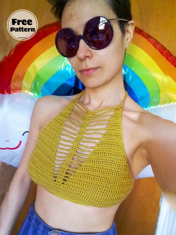 Fishbone Crochet Pattern For Halter Top Free Pattern 