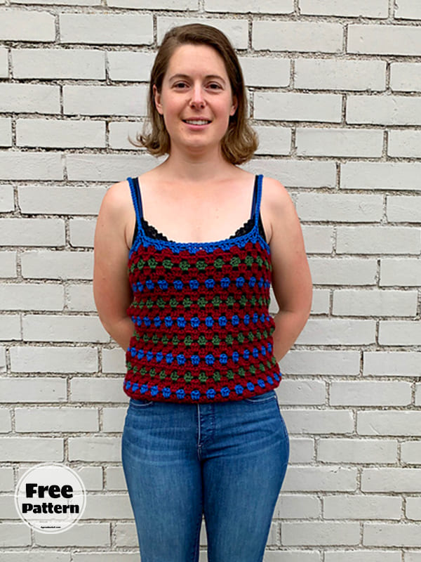 Free Pattern Crochet Tank Top Granny Stripe