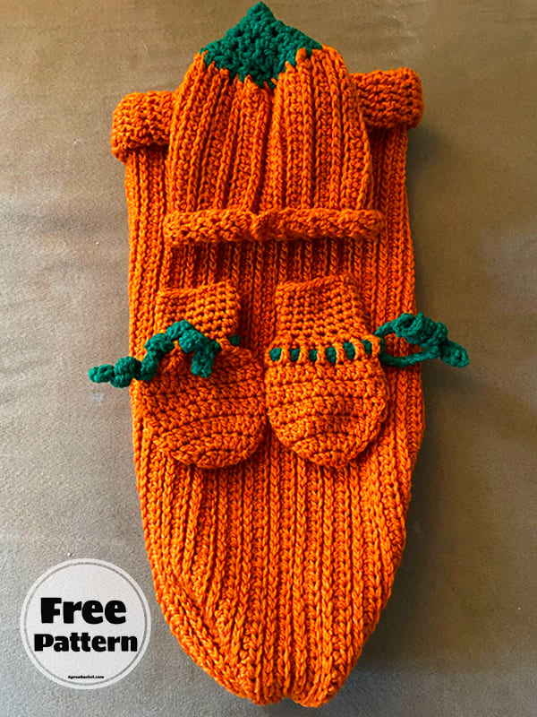 Halloween Free Crochet Newborn Set Pattern