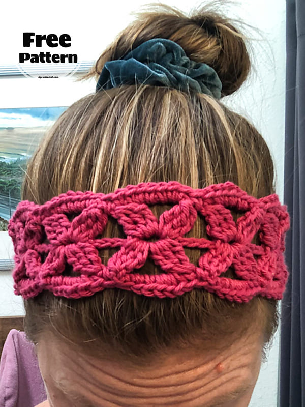 Simple Crochet Flower Headband Free Pattern (2)