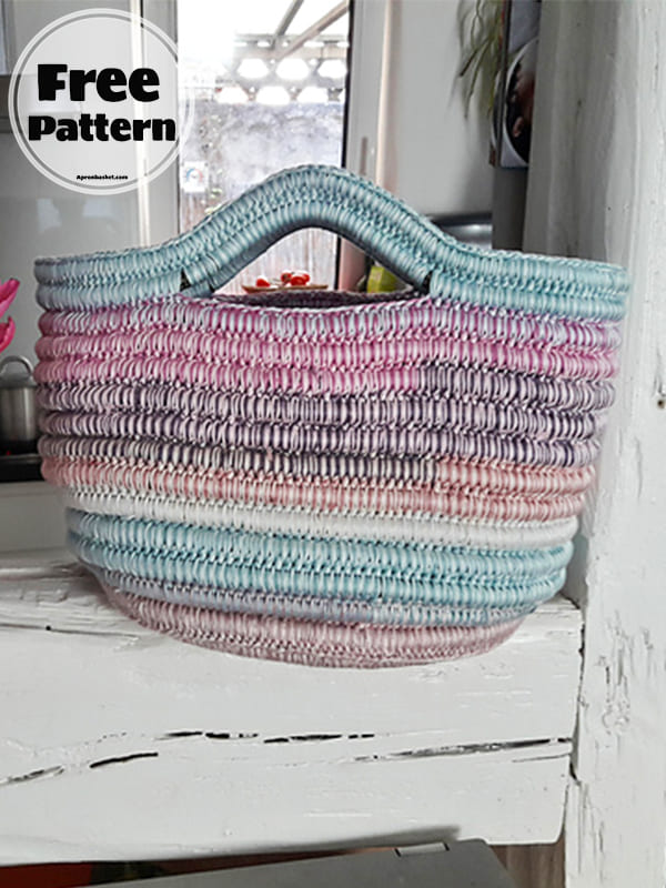 colorful crochet rope basket (2)