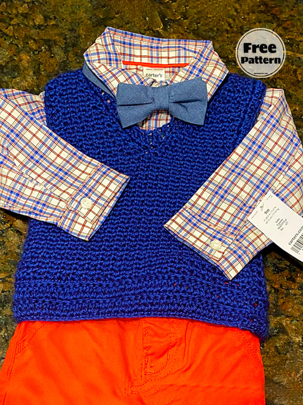 Boy Free Vest Crochet Pattern 