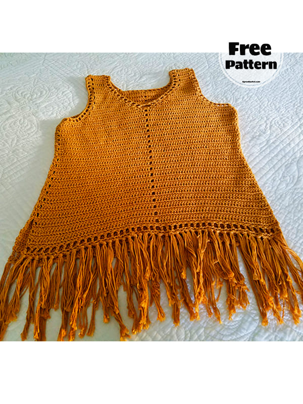 Fringed Free Tank Top Crochet Pattern