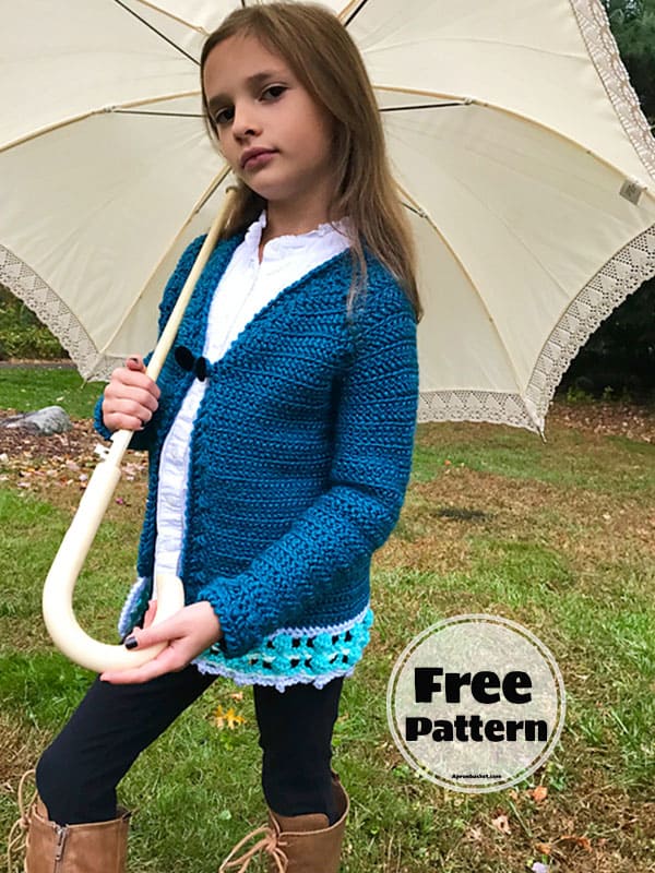 Girl Childs Crochet Cardigan Free Pattern 