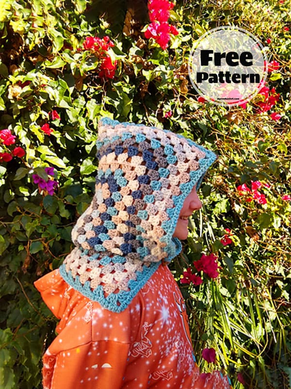 Granny Square Crochet Cowl Hood Pattern Free