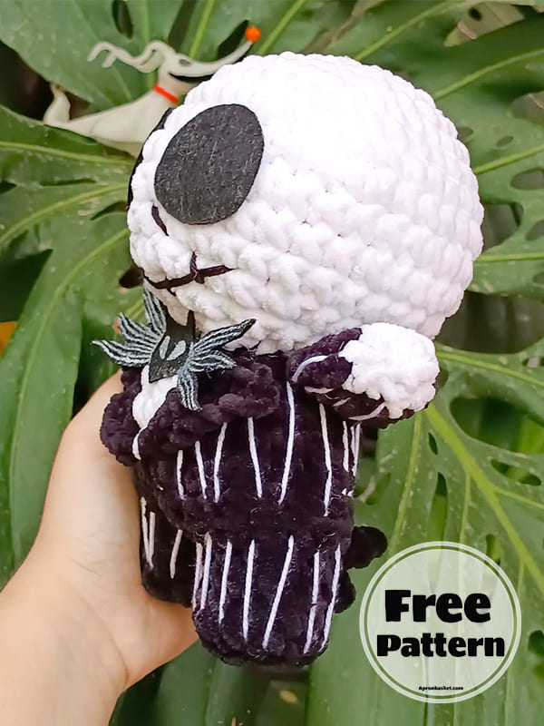 Jack Skellington Amigurumi Doll Free Pattern-3