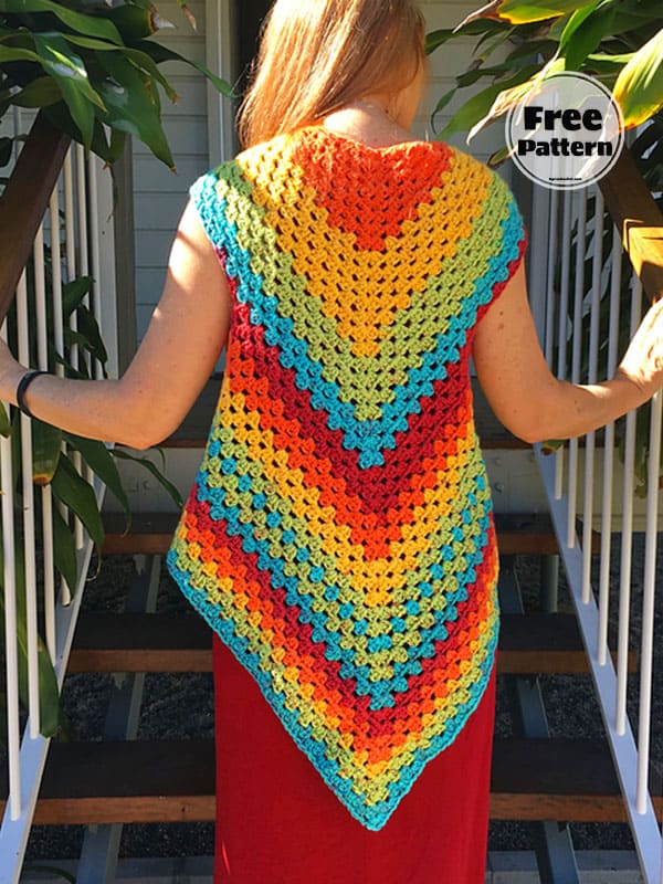 Shawl Crochet Ladies Vest Pattern Free